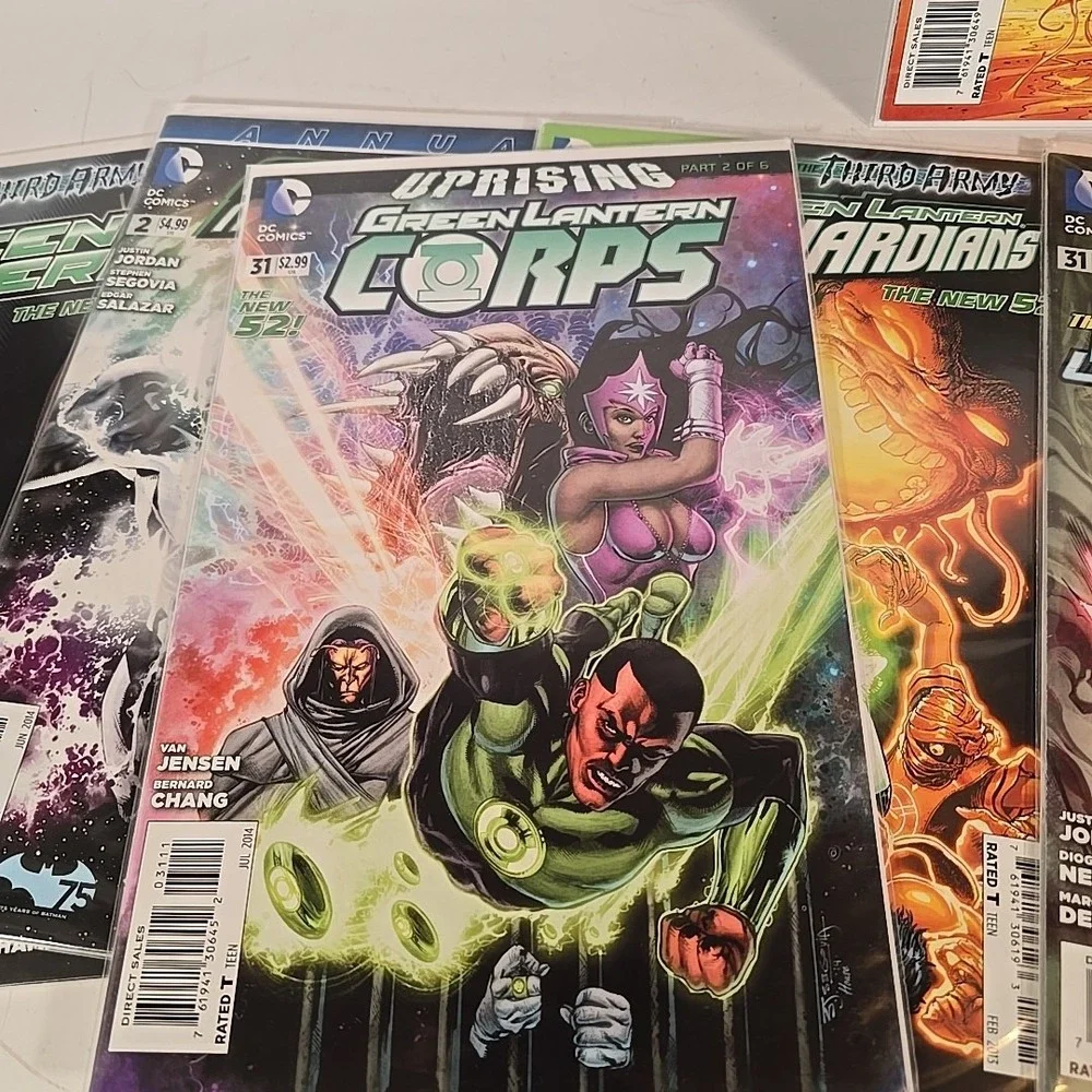 Green Lantern: Lot Of 7 The New 52! Corps Uprising Third Army New Guardians‎